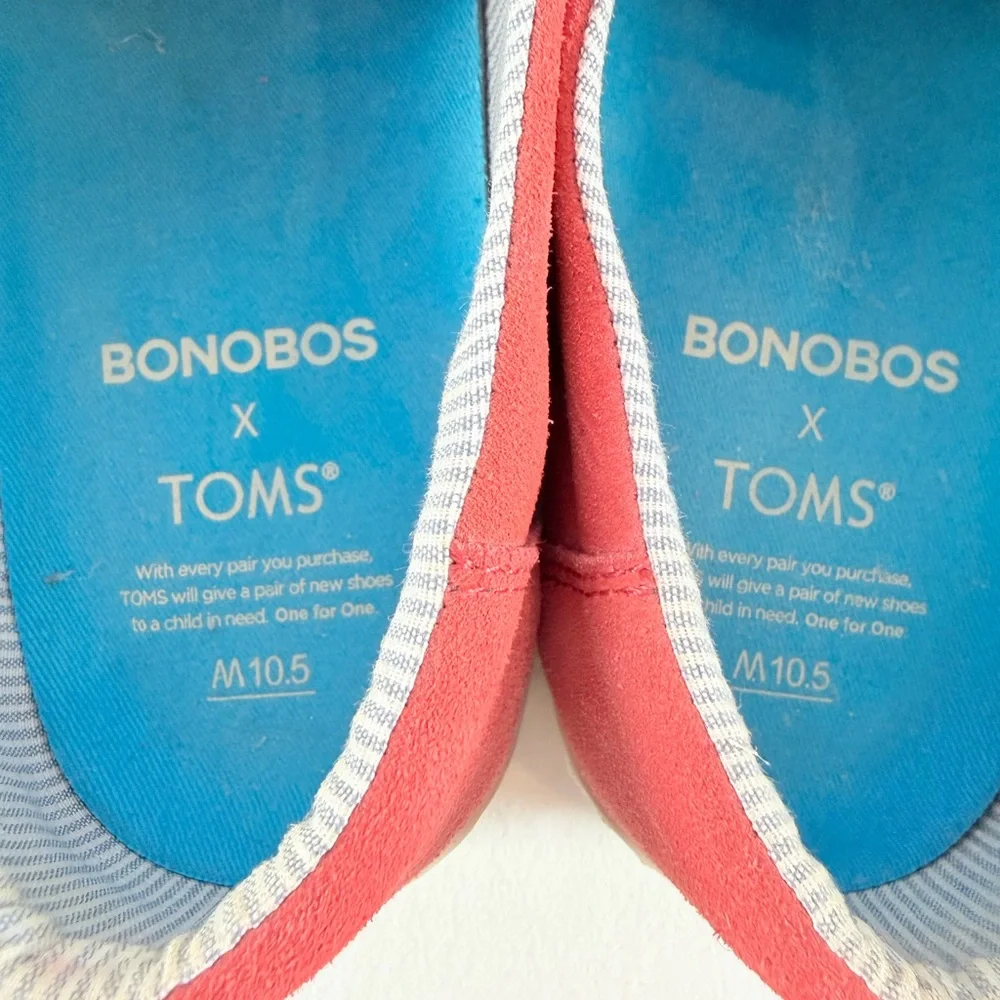 Tom’s x‎ Bonobos Casual Suede Slip On Shoe in Orange Size 10.5